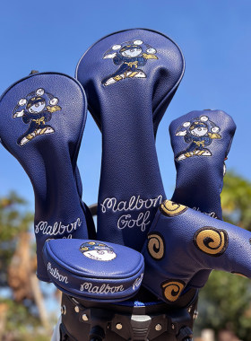 malbon高尔夫球杆套卡通可爱一号木杆套推杆套球杆保护套帽套