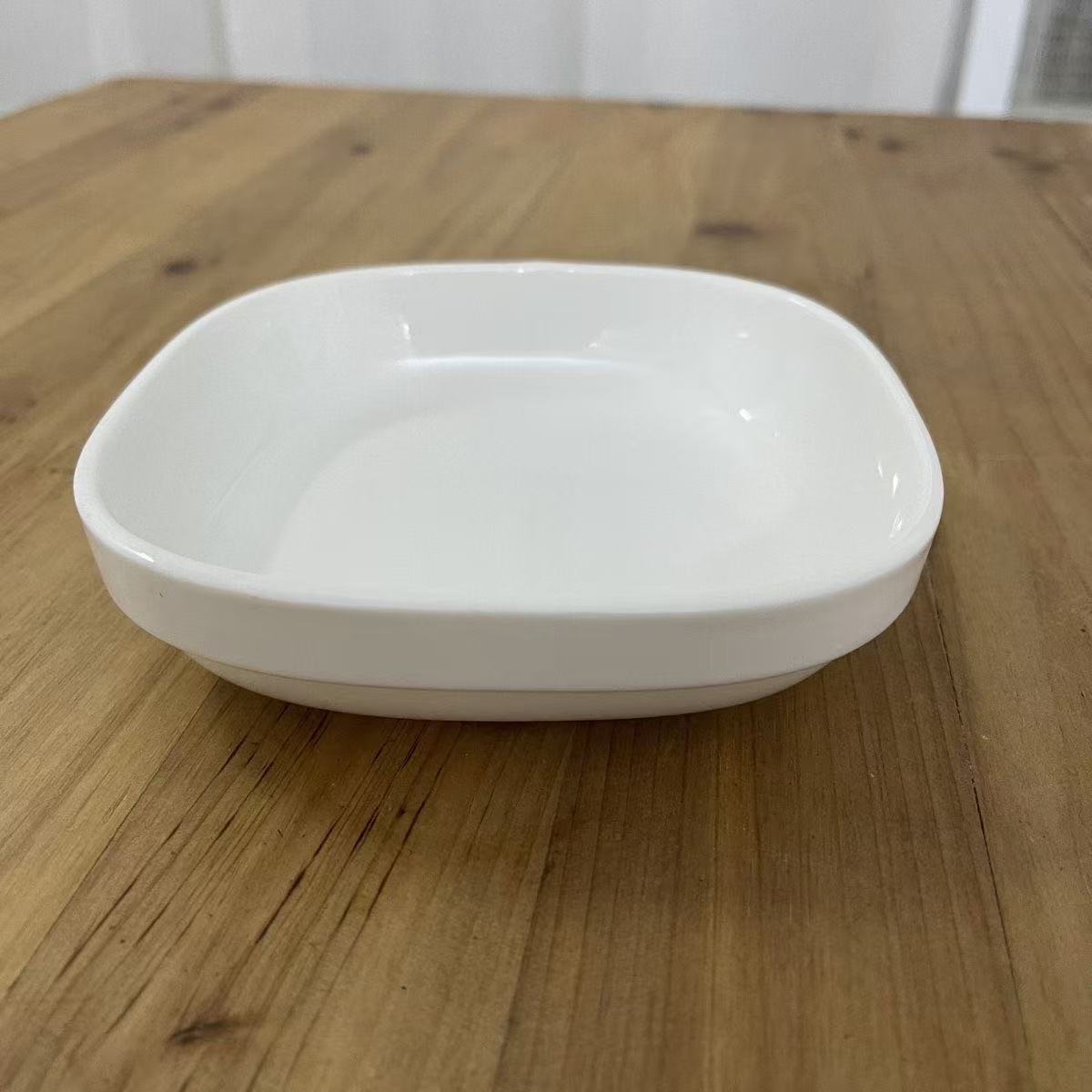 摆盘陶瓷正方形盘子菜品早餐餐具商用盘子家用耐高温点心盘餐厅