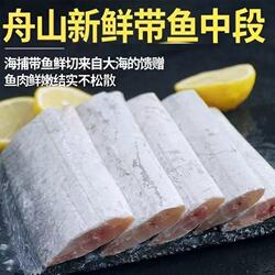 京东配送鲜带鱼舟山带鱼段新鲜冷冻海鲜刀鱼段东海小眼带鱼段无冰