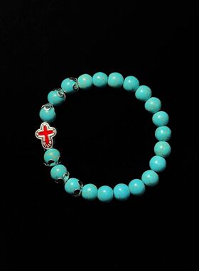 2025新款个性做旧Vintage手链松石串珠手串小众ins设计复古手饰