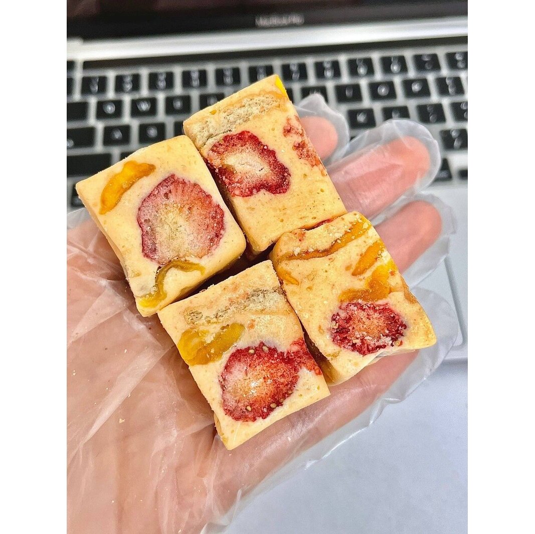 七分乐芒果羊奶芙奶糕蓝莓雪花酥休闲手工水果坚果糕点网红小零食