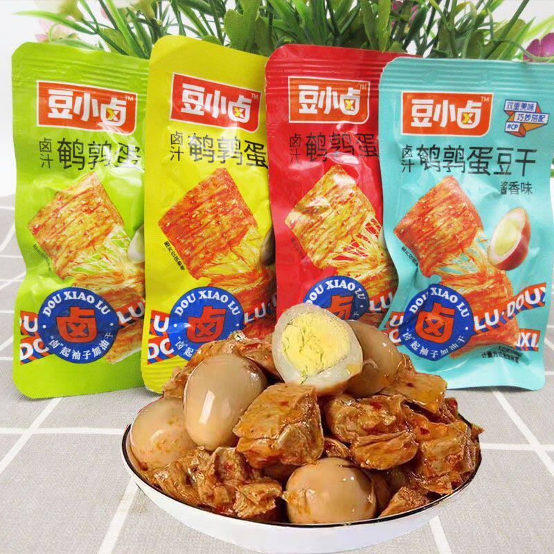 豆小卤鹌鹑蛋豆干小包装即食香辣味五香味卤豆干真空手撕素肉零食