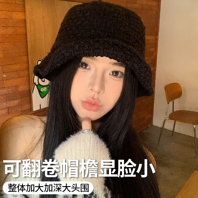 CKZUI渔夫帽大头大脸圆脸显脸小