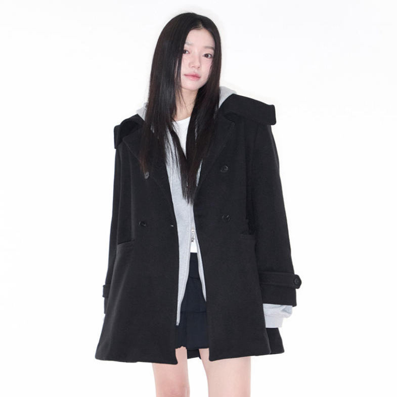 韩国小众ALKIALKA毛呢外套