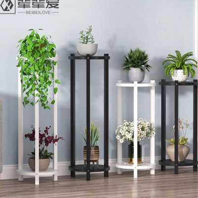 室内圆形铁艺花架子阳台绿萝吊兰简约花台可以植物花盆多层置物架