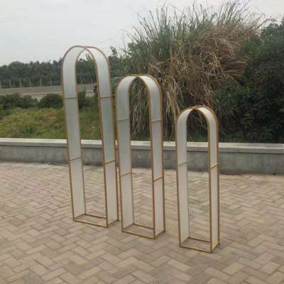 新款婚庆道具阳光板铁艺阳光膜拱门装饰婚礼场景布置众星拱月路引