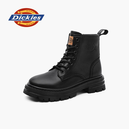 Dickies马丁靴女靴加绒保暖皮靴