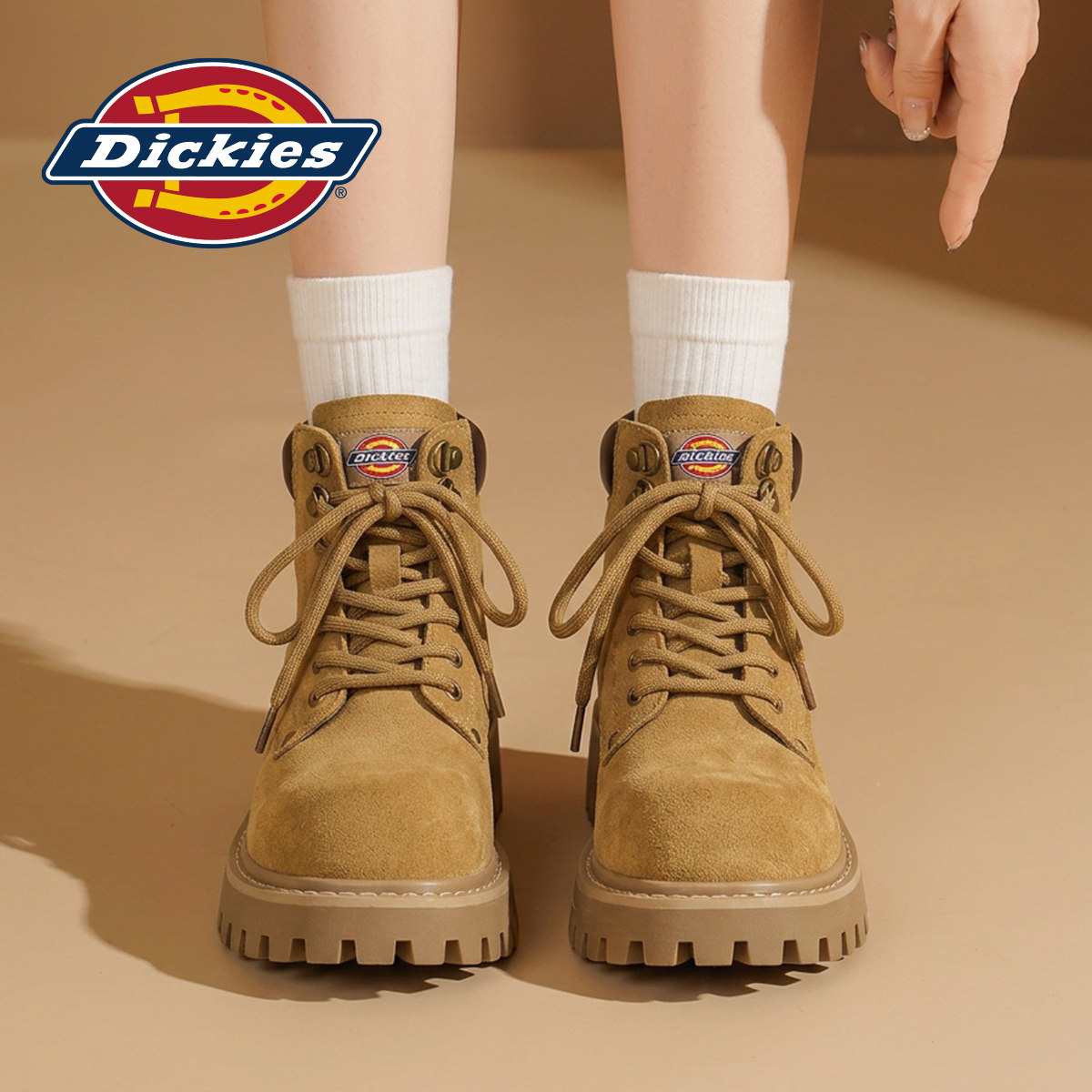 Dickies黄色马丁靴女工装踢不烂图片
