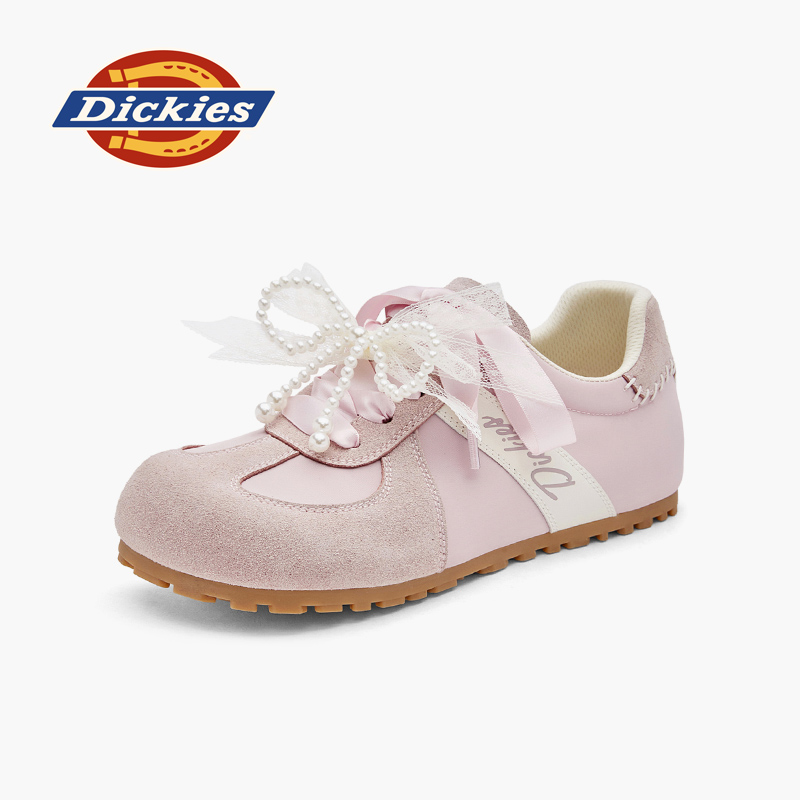 Dickies粉色德训鞋女休闲配裙鞋