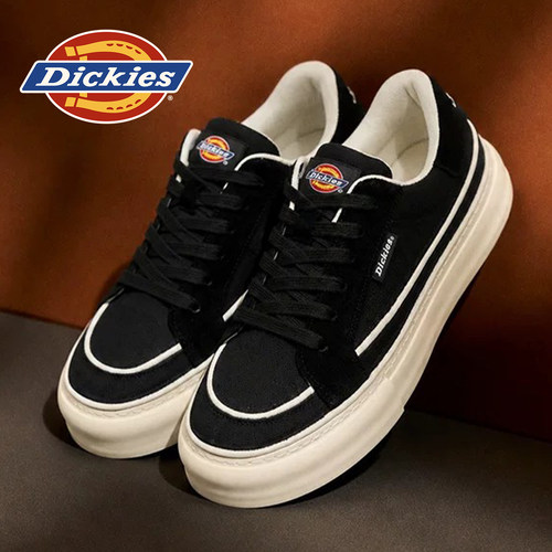 Dickies男低帮厚底透气帆布鞋