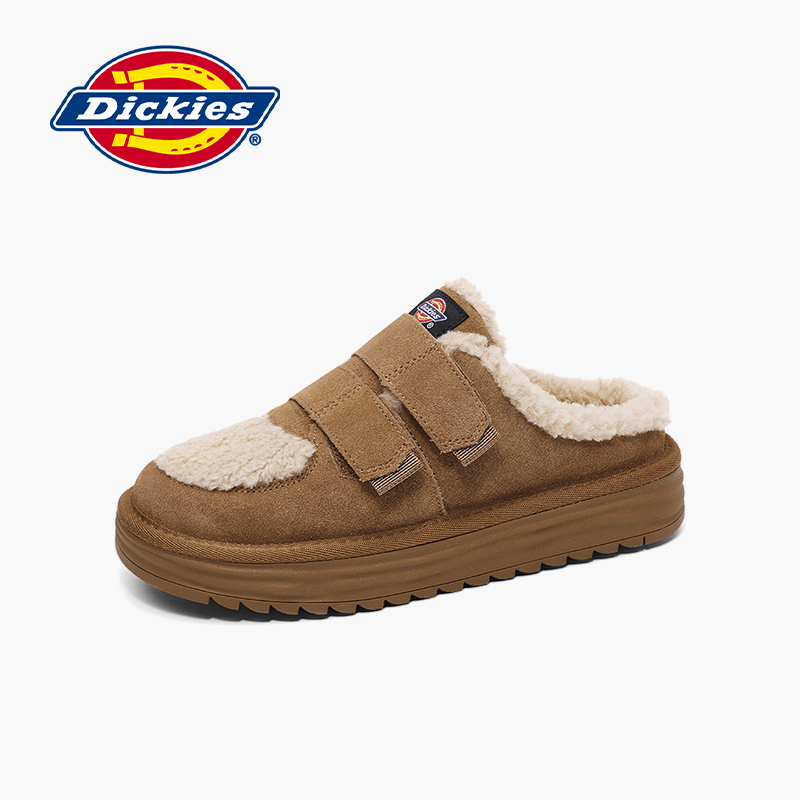 Dickies棉鞋女加绒毛毛鞋棉拖鞋