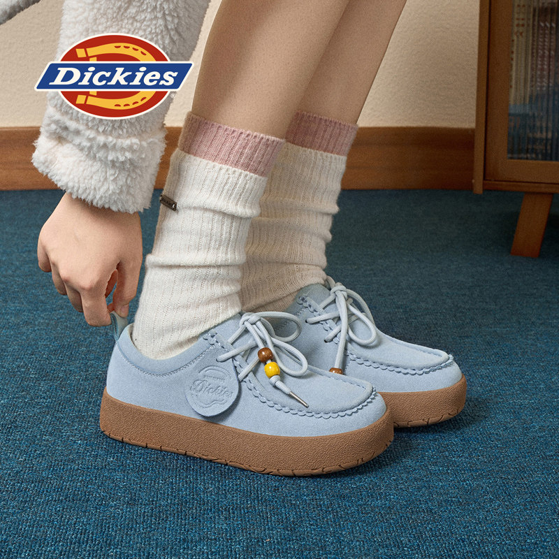 Dickies女鞋袋鼠鞋2025新款秋季单鞋小皮鞋厚底增高休闲乐福鞋女,女鞋,浅口单鞋,淘宝优惠券,粉丝福利购,淘宝优惠卷