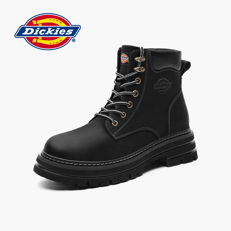 Dickies马丁靴男鞋2025年冬季新款靴子男黑色皮靴英伦风复古短靴
