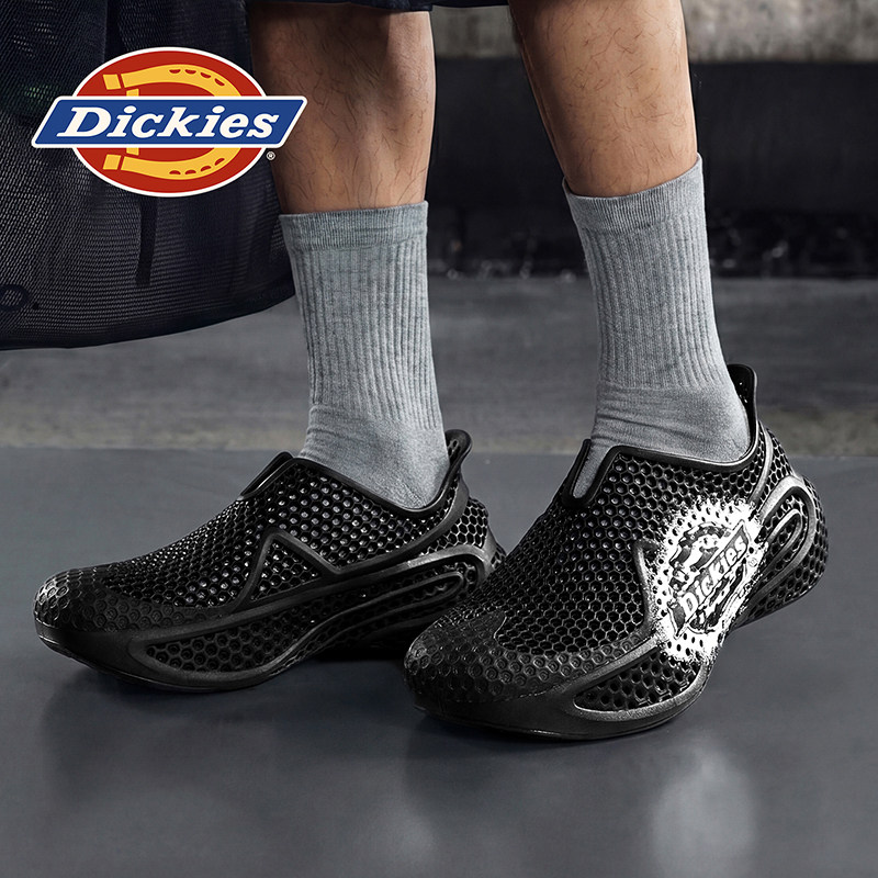 Dickies3D打印风格鞋男夏季透气镂空网面轻便凉鞋溯溪厚底洞