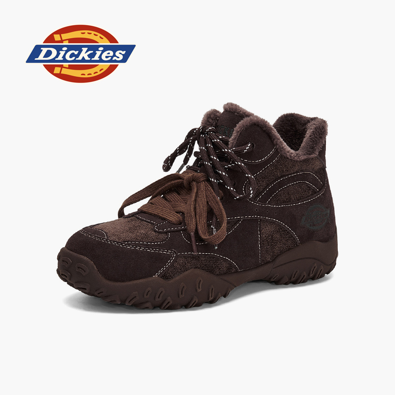 Dickies高帮登山鞋女加绒户外鞋