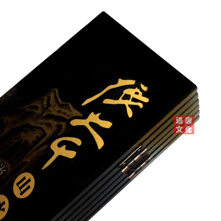 仿古漆器小屏风装饰摆件 中国风特色礼品 千里江山图出国送老外