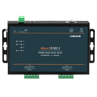 迈威2路隔离型串口服务器 RS485/RS422转以太网模块 RS485串口转网口Modbus网关通讯设备 工业级 Mport3102-I
