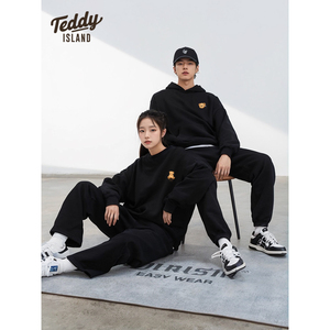 TEDDY ISLAND泰迪爱兰联名卫衣时尚宽松韩潮男女2024新款秋冬卫衣