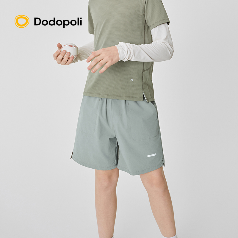 Dodopoli儿童透气运动短裤耐磨柔软高弹男童休闲夏季训练跑步裤子