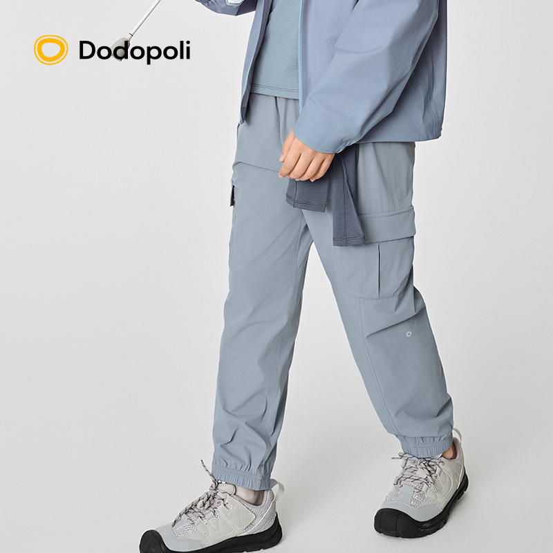 儿童梭织裤子春秋25透气运动裤