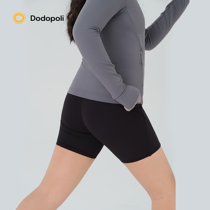 Dodopoli女童骑行裤外穿运动短裤吸汗透气春秋舞蹈训练高腰瑜伽裤