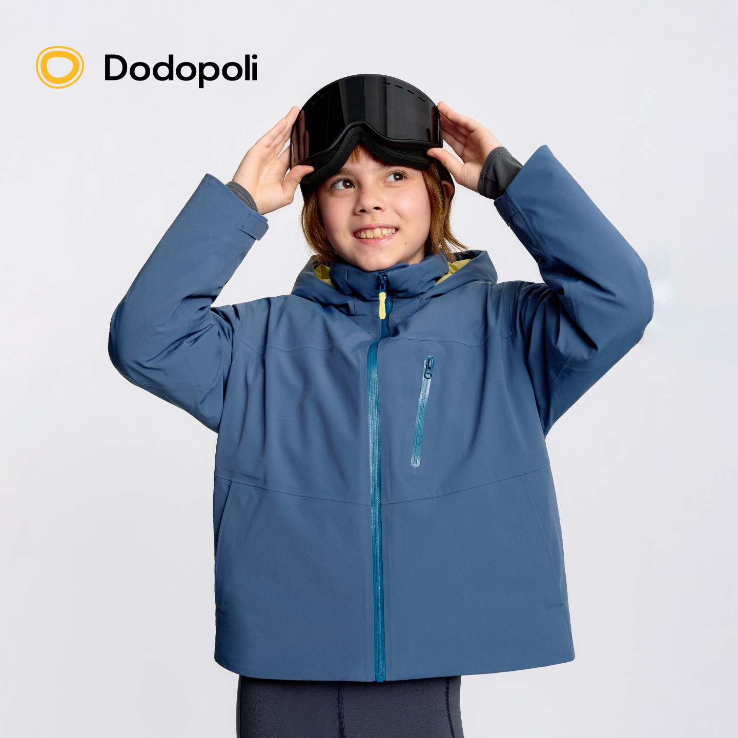 Dodopoli儿童防水羽绒服冲锋衣90白鹅绒加厚保暖冬季运动休闲外套