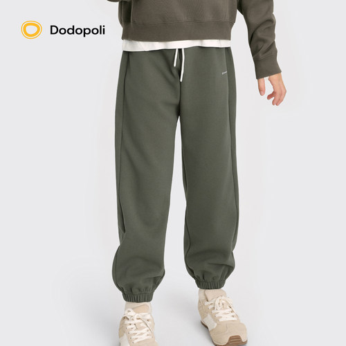 Dodopoli儿童运动卫裤柔软保暖抗静电男童秋冬季新款束脚休闲长裤