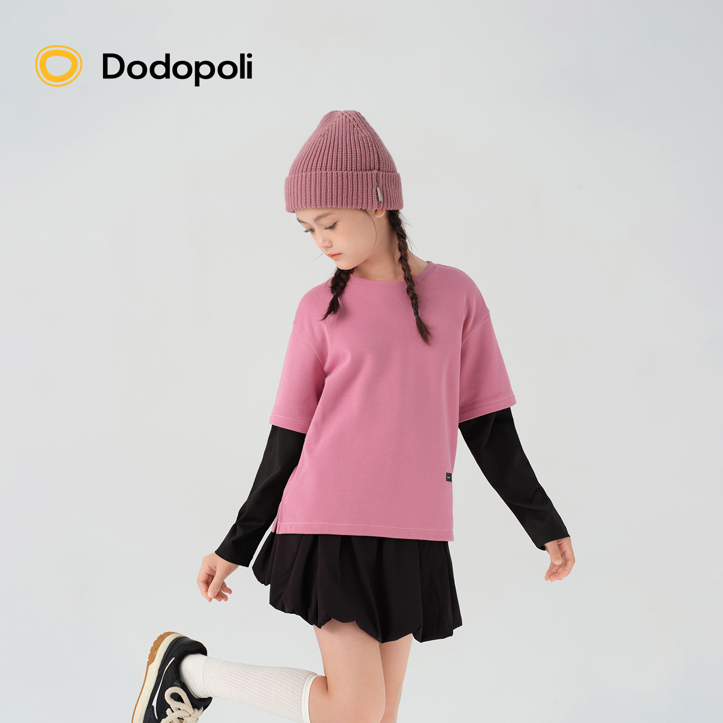 儿童吸湿排汗长袖T恤假两件