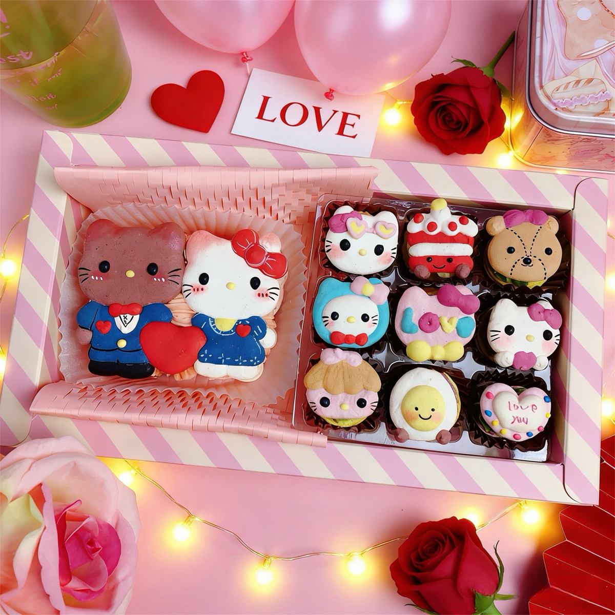 女神节韩式迷你马卡龙甜点甜品礼盒生日胖饼干蛋糕礼物下午茶零食