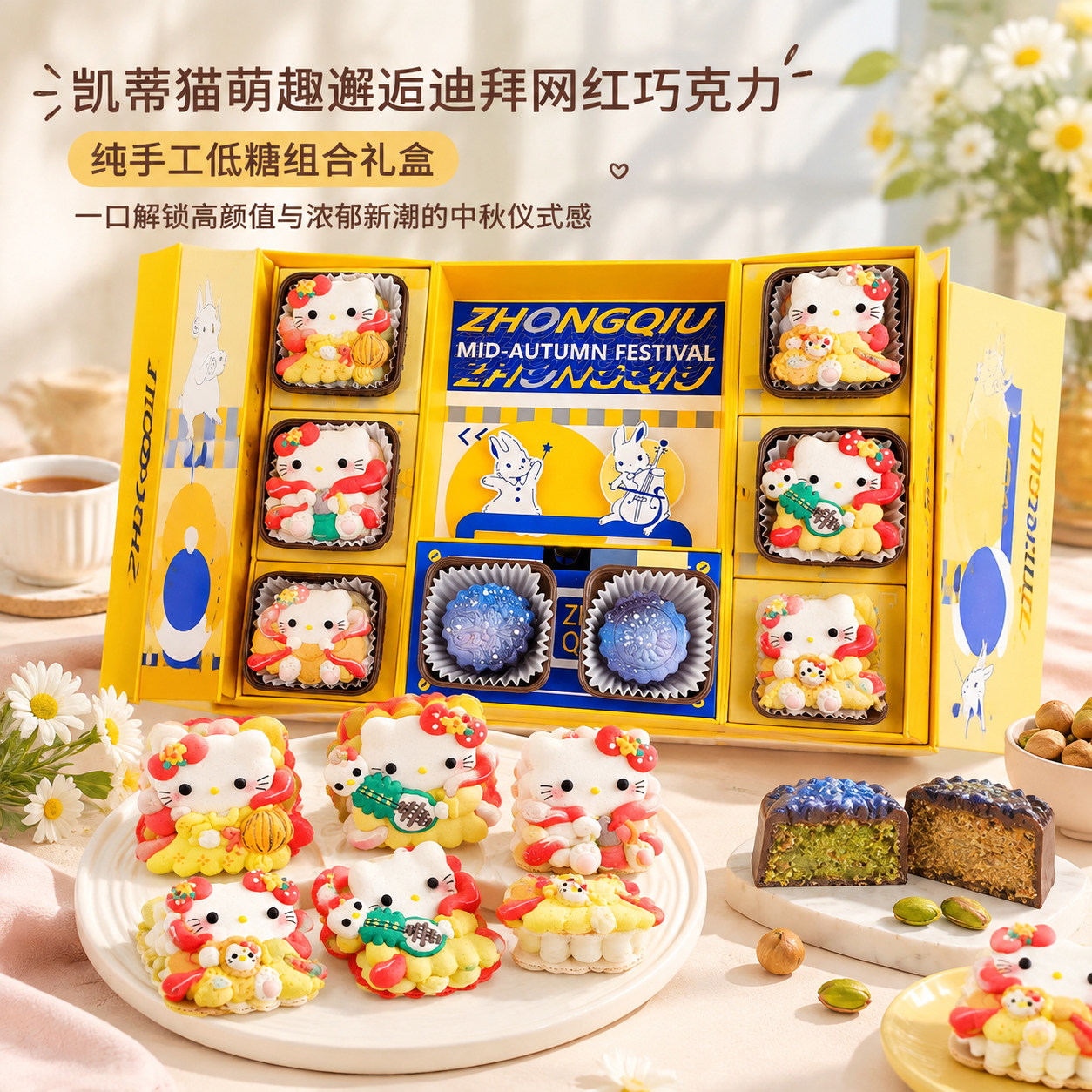 韩式三丽鸥贝壳胖胖马卡龙甜品卡通甜点水果中秋蛋糕饼干礼物礼盒