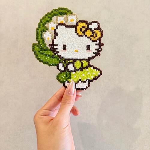 HelloKitty拼豆成品钥匙扣挂件包挂可爱送朋友礼物七夕凯蒂猫装饰