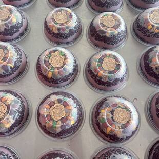 做八宝饭的碗一次性八宝饭加厚可蒸打包餐盒650ml圆形磨砂打包碗