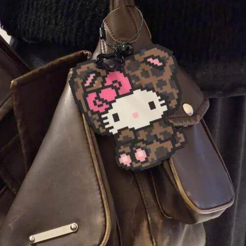 HelloKitty拼豆成品钥匙扣挂件包挂可爱送朋友礼物七夕Hello装饰
