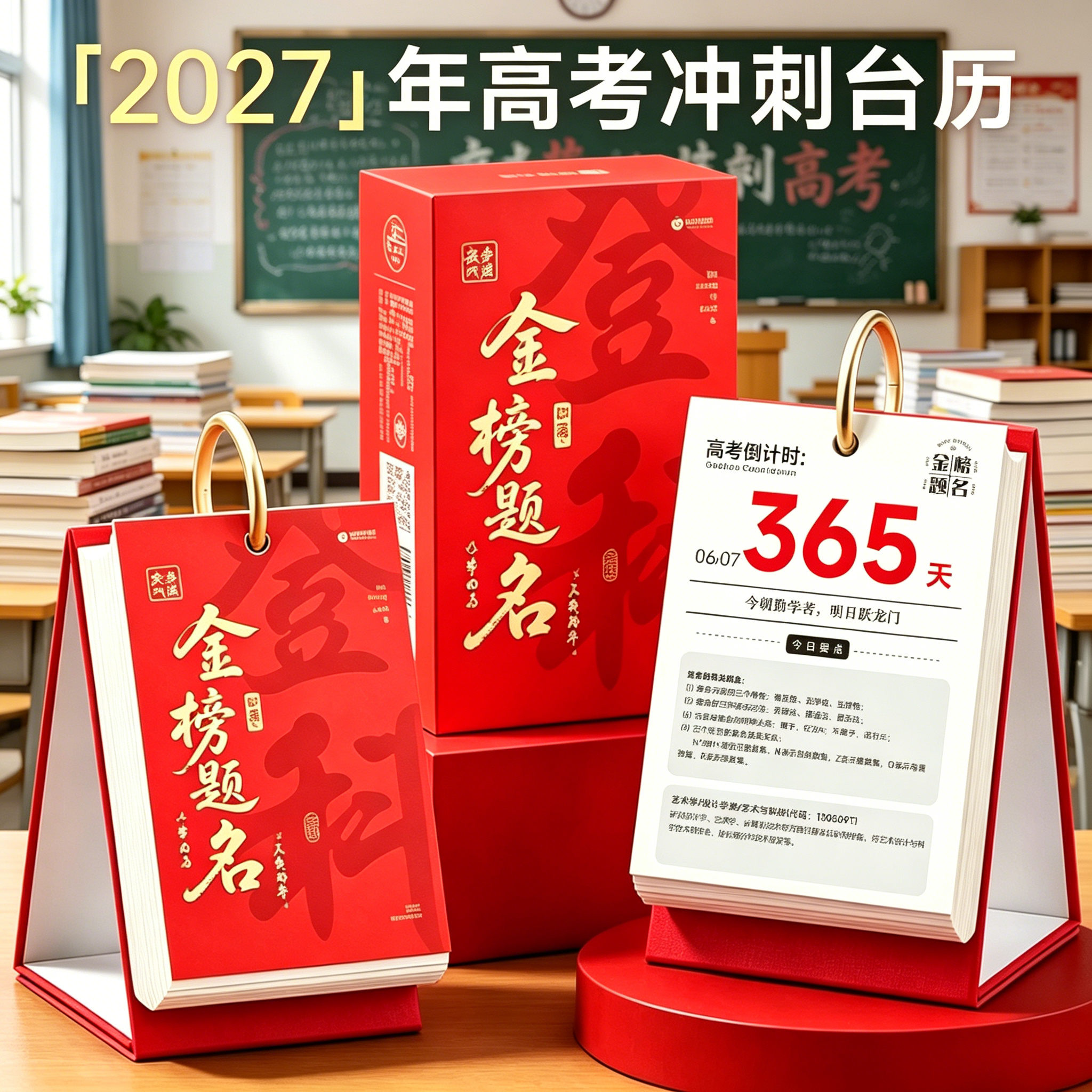 2027年高考倒计时日历每日一撕台历2026新款学生专用桌面摆件
