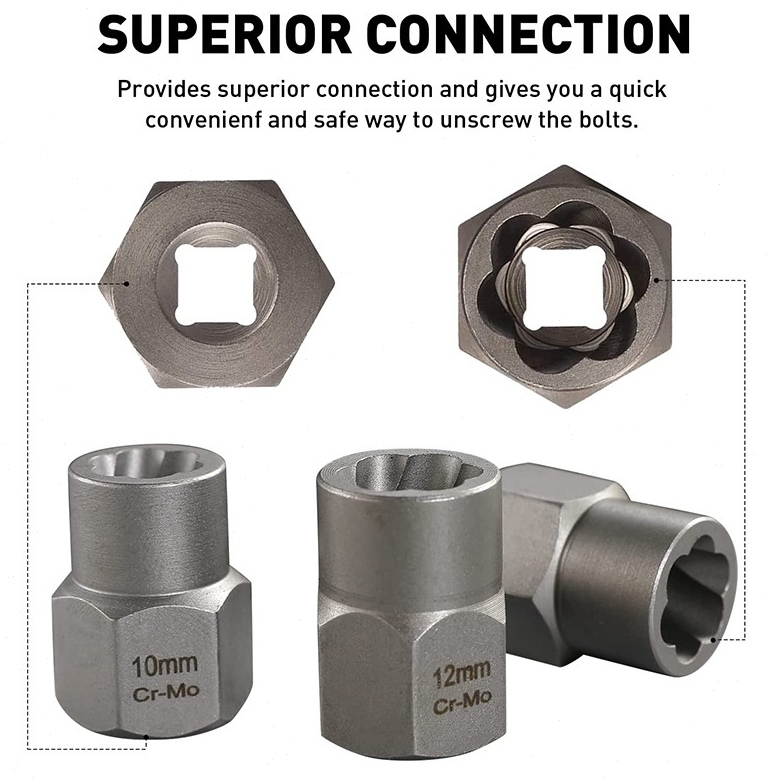 26件套螺丝取出器 套头取六角螺丝工具 套筒螺栓螺母断丝取出器