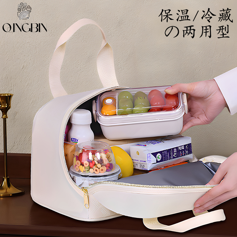 保溫飯盒包防水防油手提便當包