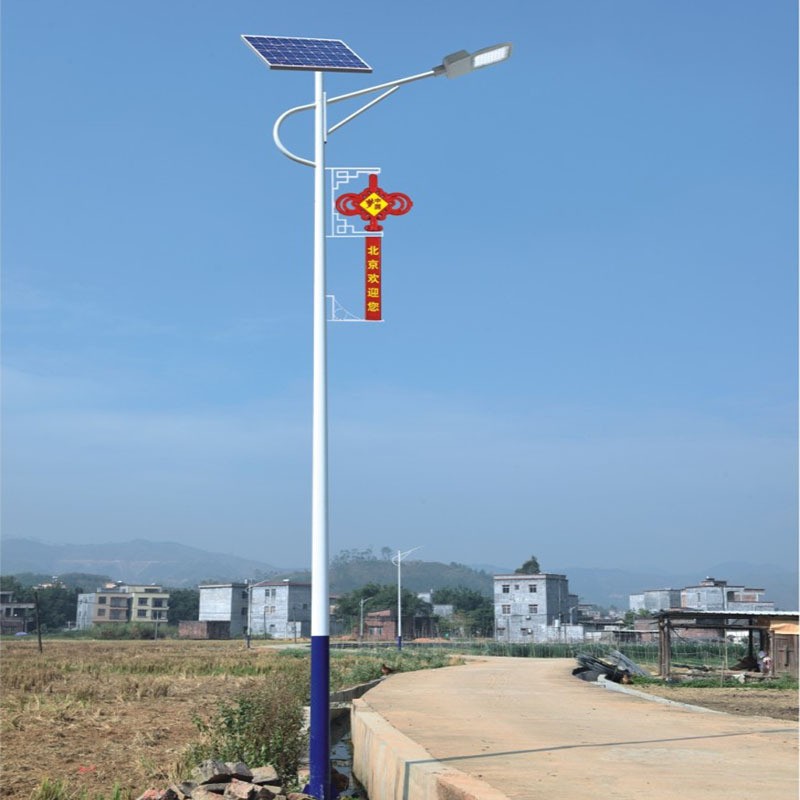 太阳能路灯中国结led60W大功率6米路灯杆户外农村家用庭院高杆灯