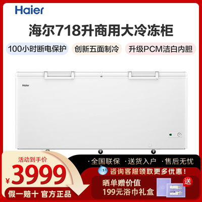 Haier/海尔 BC/BD-718GHPD 卧式冷柜 大容量商用 断电保护