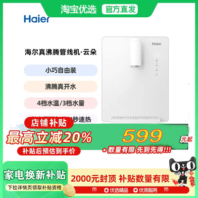 海尔真沸腾管线机HGRZ2312 壁挂式饮水机 家用净水器伴侣