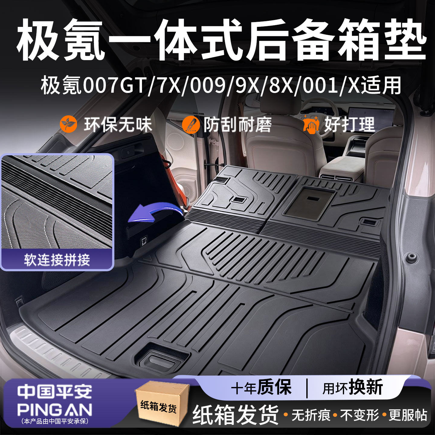 适用【极氪】专用定制后备箱垫图片