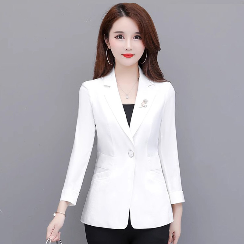 贵夫人品牌白色西装外套小西服