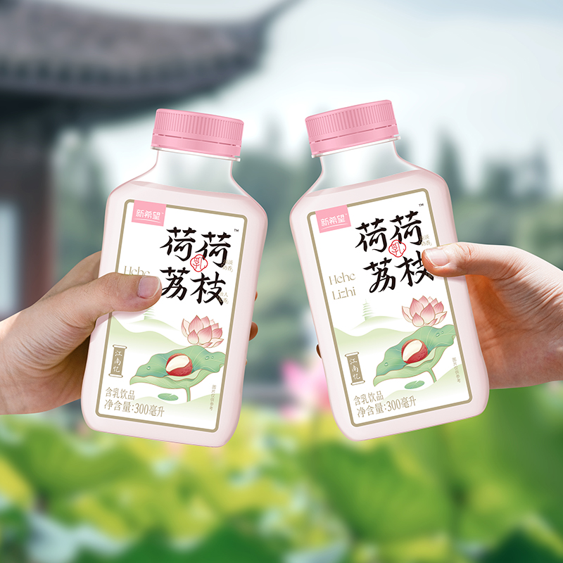 新希望荷荷荔枝牛乳300ml/瓶