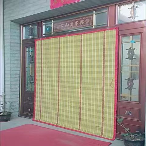 夏季防蚊蝇通风透气竹门帘家用卧室客厅厨房室外竹子门帘大门单门