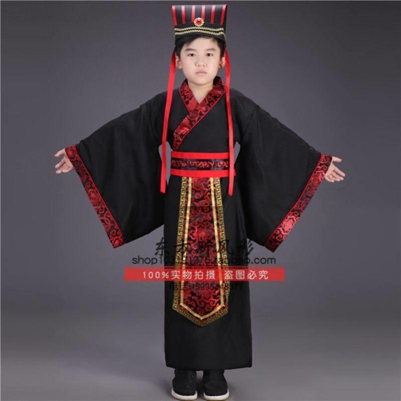 周瑜服装三国时期人物儿童刘备关羽张飞古装汉服孙权曹操演出服.