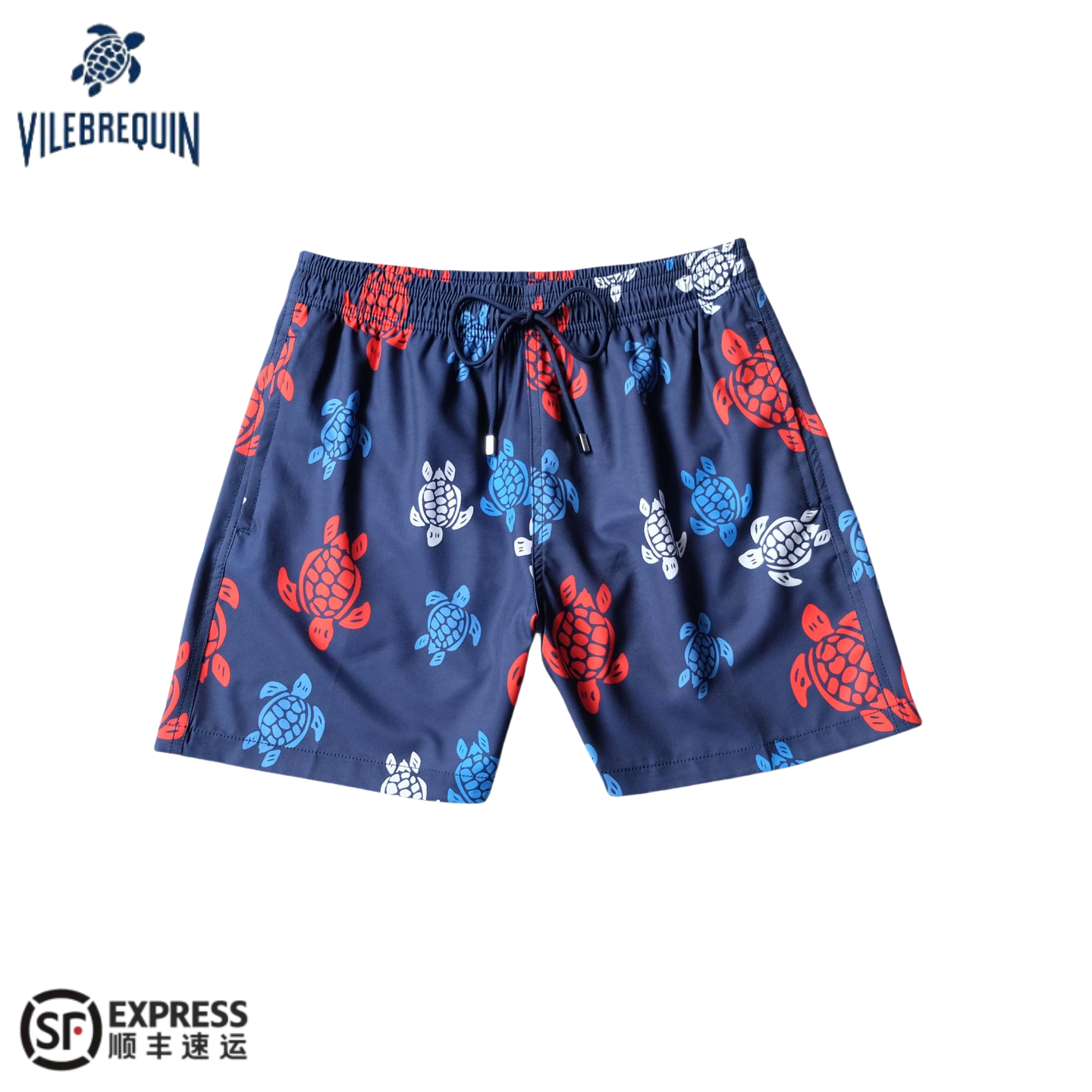 thumbnail for Vilebrequin Genuine Beach Shorts for Men, Double-Layer Swimming Trunks, Suitable for Surfing and Swimming in Sanya Seaside Vacation