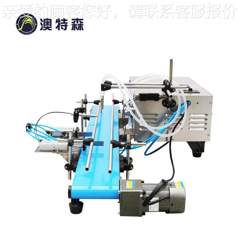 装全自动流水油线液体灌机酒水精泵牛奶化妆水55小型定量磁力罐装