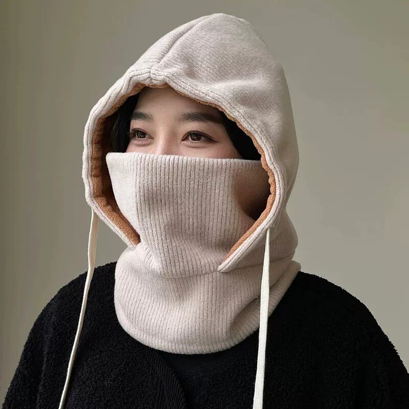 骑车防寒帽子围巾一体内胆