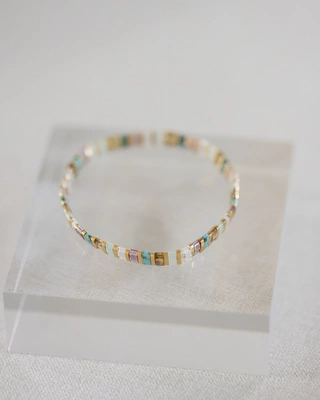 mlgm原创设计进口tila手链女波西米亚时尚百搭玻璃珠手工串珠手串