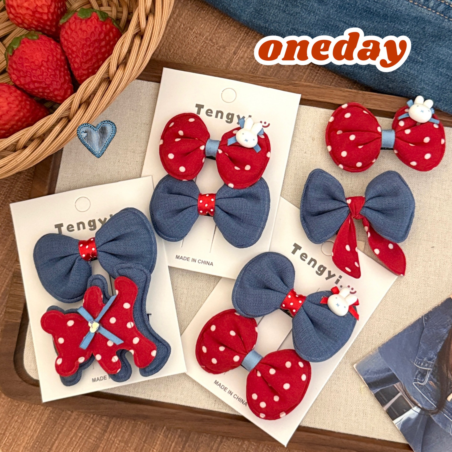 发夹发饰红色少女刘海夹边夹头饰