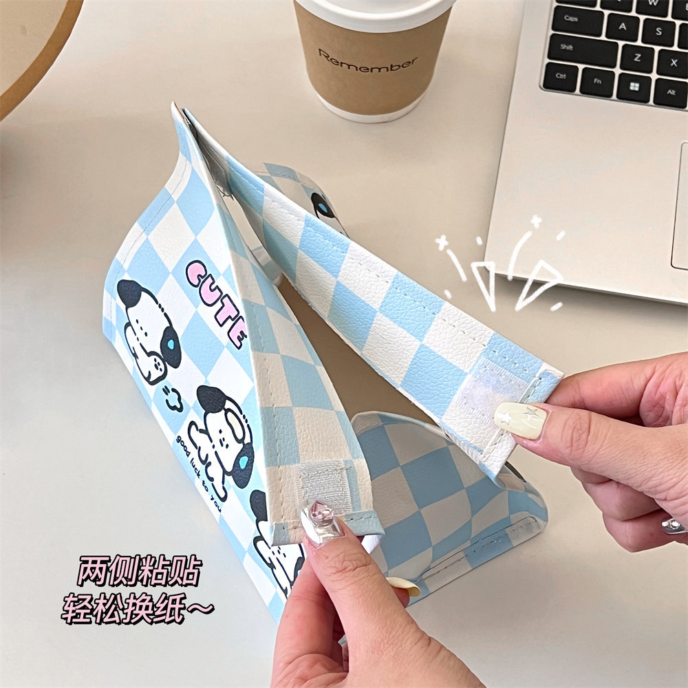 纸盒风皮质小商品包车纸巾载小商
